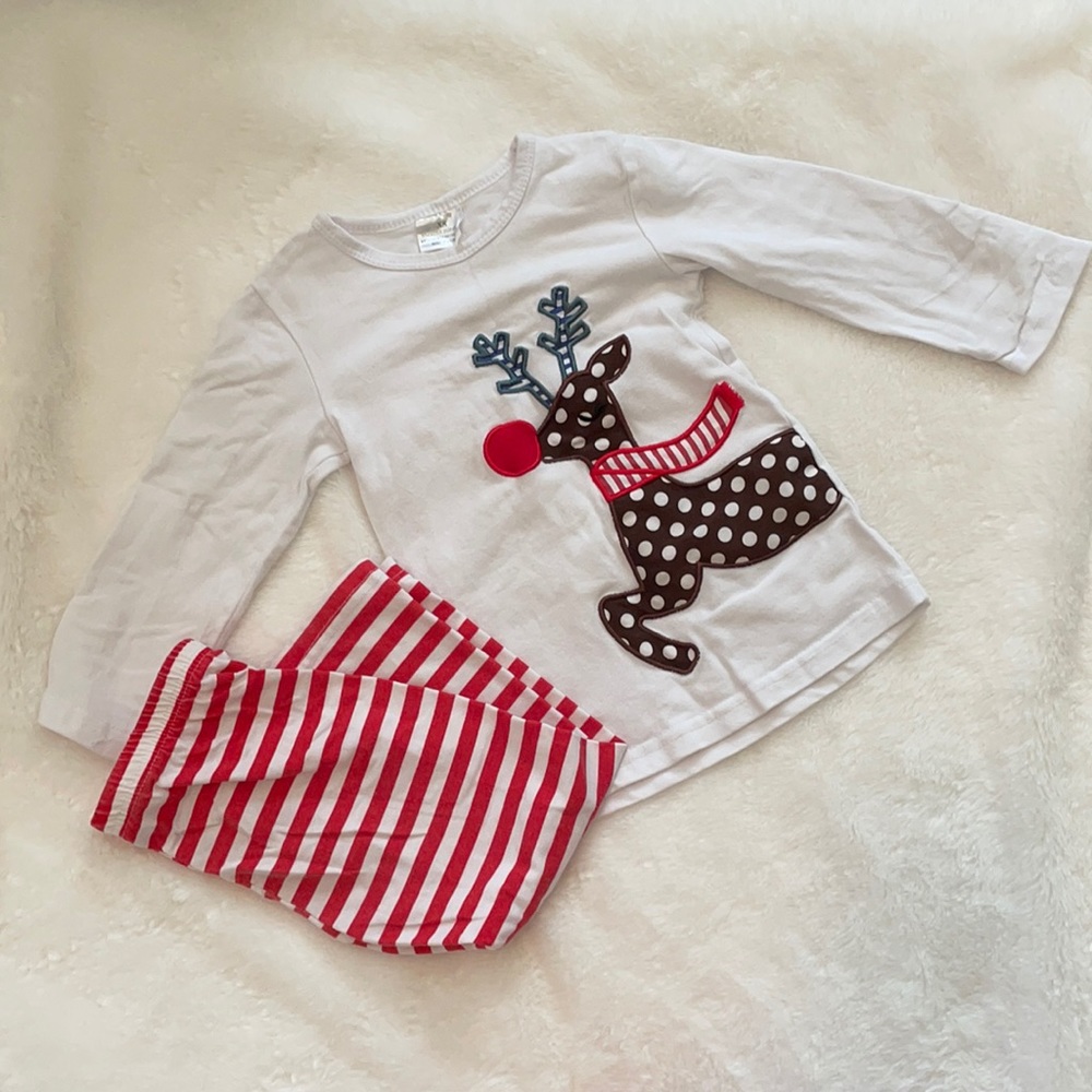 Christmas 2 piece outfit with reindeer